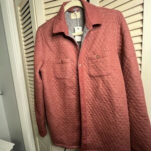 Marine Layer, Corbet Quilted Overshirt, Cabernet Heather Medium